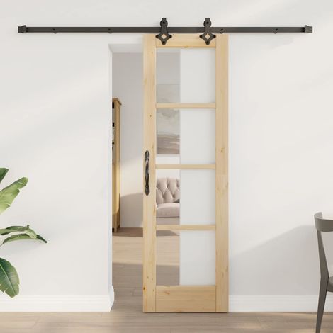 Puerta Corrediza Otro Marrón 61 x 198.5 cm Madera y metal