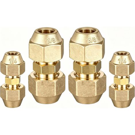 4PCS Double Copper Fittings 1/4" (1/5)