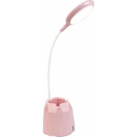 Petite lampe de bureau rechargeable, lampe de chevet LED, lampe de chevet tactile avec porte-stylo, lampe de bureau avec protection des yeux (1/5)