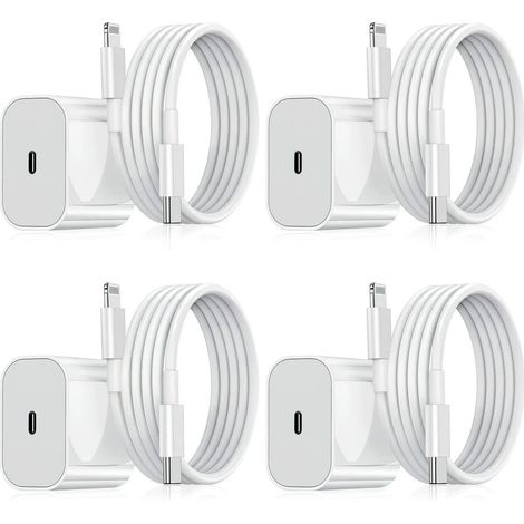 Chargeur iPhone - Chargeur rapide - Adaptateur + câble 20 W USB-C (1/3)