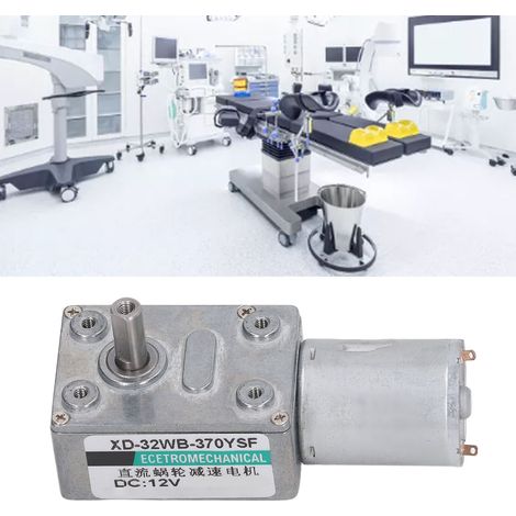 Moteur à engrenages CC réversible à vitesse variable XD32WB-370YSF 12 V avec engrenage à vis sans fin, miniature basse vitesse, 2 W, 300 tr/min (1/5)