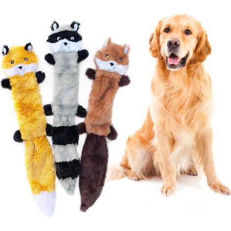 3er-Pack, Knisterspielzeug für Hunde, ohne Füllung, Plüschtiere für Hunde (1/5)