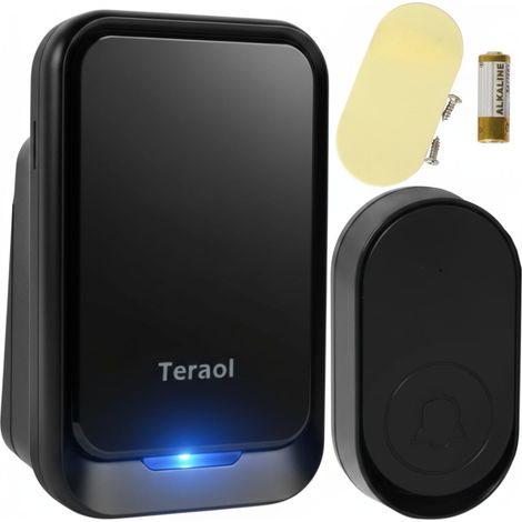 Timbre inalámbrico para exteriores, para puertas de entrada, funciona con pilas o USB.