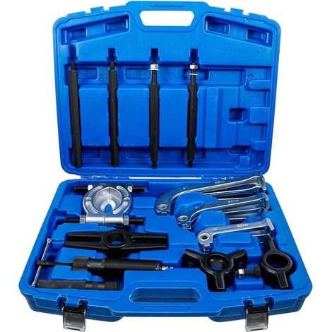 Kit Extracteur Hydraulique 10 t - 25 pcs - Puissant et Polyvalent pour Dépose Facile, Acier, Pro - D-Work