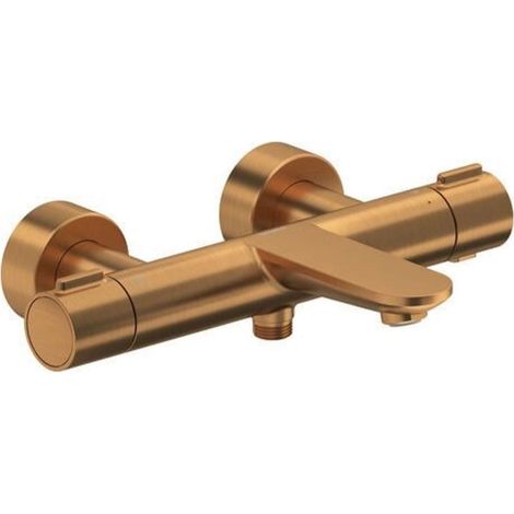 Duravit Wave - Grifo de bañera termostático, bronce cepillado WA5220000004