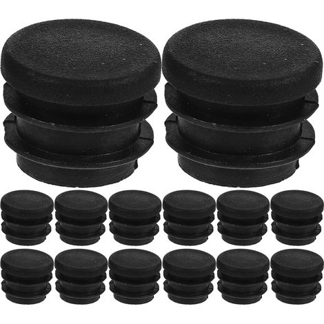 100 embouts en plastique noir pour tuyaux et pieds de meubles, (1/5)