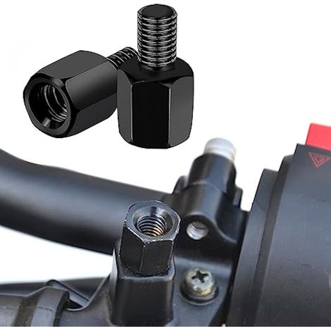 M10 Filetage à Droite vers M10 Filetage à Droite Adaptateur de Miroir de Moto Scooter (2 pièces) (1/4)