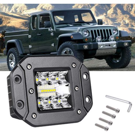 Rampe de Phare LED - 5 Pouces 39 W - 6000 K - Étanche IP67 - Tension 9-32 V - Pour Véhicules Off-Road SUV Camion Tracteur Bateau ATV - 2 Pièces