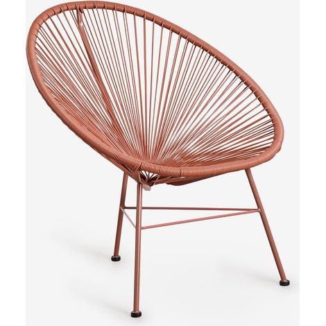 SKLUM Sessel aus Stahl und synthetischem Rattan New Acapulco Terracotta                                  