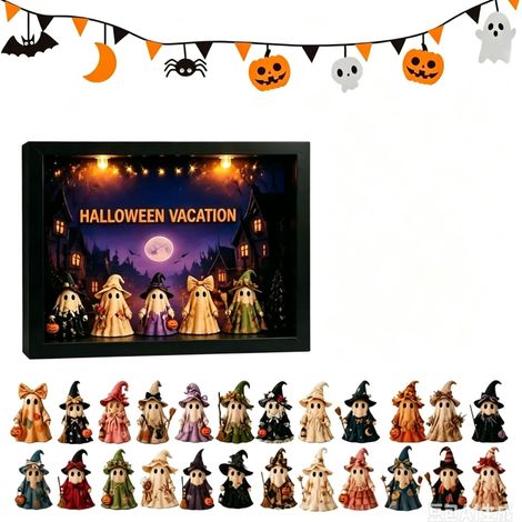 HALLOWEEN VACATION Ghost Calendar 2026 24-Day Christmas Advent Calendar (1/3)