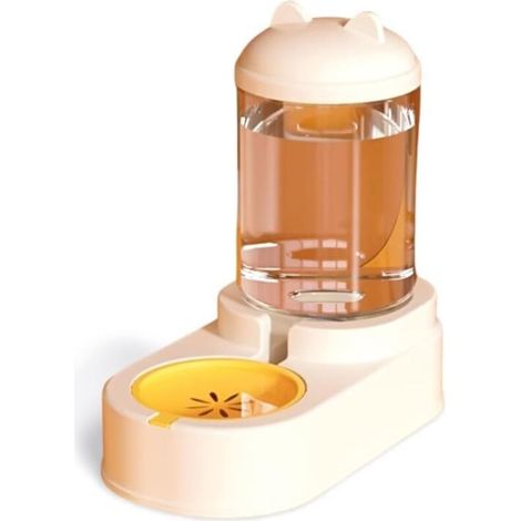 Cat Water Dispenser - 1 L - 25 x 13 x 23.5 cm - Pet Water Dispenser - Yellow (1/4)