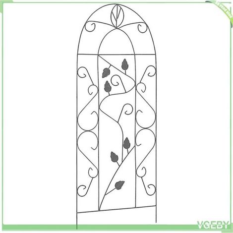 Support pour plantes grimpantes - FAFEICY - Voûte - Noir - Fer - 40 x 100 cm (1/4)