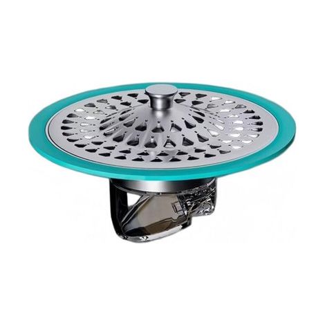 Insert de siphon pour caniveaux de sol, diamètre extérieur 7,7 cm, diamètre intérieur 6,5 cm, diamètre d'ouverture du tuyau 2,9 cm, pour ouvertures de 3,2 à 7,7 cm, contrôle des odeurs (1/5)