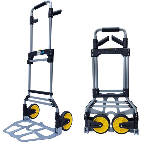 Klappkarre XL Sackkarre klappbar Teleskopgriff bis 115 cm und großer Ladefläche Tragkraft 150 kg (1/5)