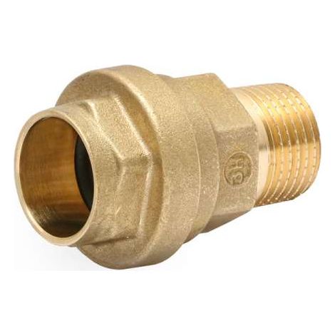 Übergang Übergangsnippel Friatherm Fusiotherm Steckübergang lösbar Messing 20x1/2" AG (DN15) (1/2)