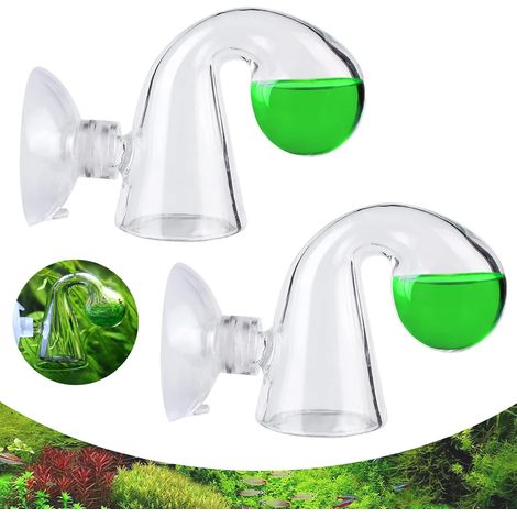 Test de CO2 pour Aquarium, 2 Pièces Drop Checker CO2, Test de CO2 pour Aquarium, Test de Réservoir de Poisson Kit de CO2 Aquarium Accessoires pour Les Usines D'aquarium (avec Ventouse) (1/5)