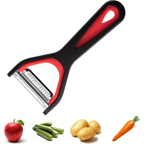 Éplucheuse Multifonctionnelle - Lame Rotative 120° - Acier Inoxydable - Pour Courges Légumes Fruits - 1 Pièce (1/5)