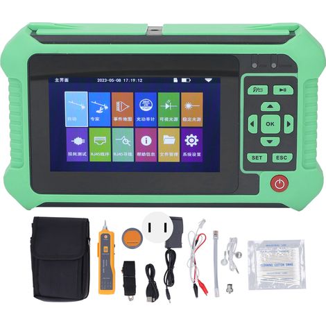 OTDR Réflectomètre Optique Multifonction Analyse Auto Écran Tactile 4,3 Pouces Testeur Fibre Optique Prise US 100-240V (1/5)