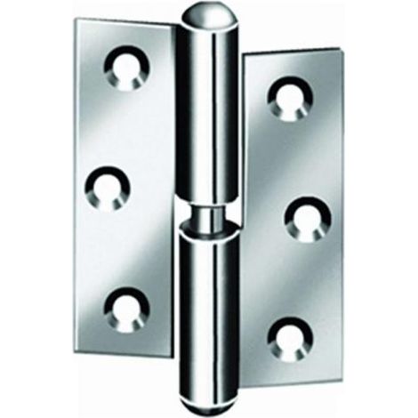 Cerniere per porte Inox sinistra 50x40 mm. - 2 pz.