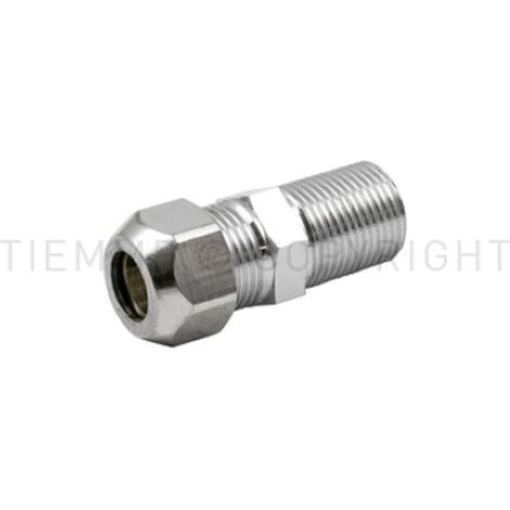 Raccordo diritto m cromato 10 x 1/2 per sottolavabo tiemme 2950033