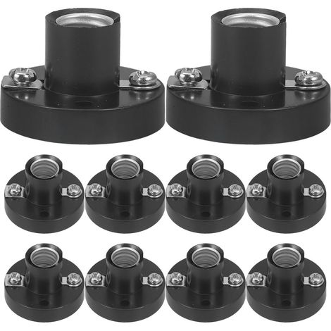 Lot de 10 Douilles E10 à Vis Noires pour Mini-ampoules (1/5)