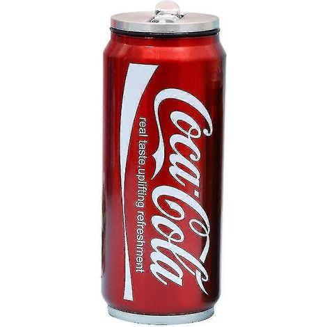 Gobelet isotherme en acier inoxydable 350 ml/500 ml pour voiture ou extérieur, avec paille, compatible avec les canettes de cola. (1/5)
