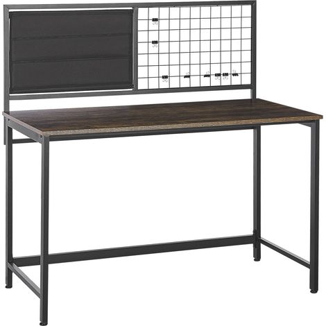 Office Desk with Memo Board VINCE Black 118 cm 60 cm (1/5)