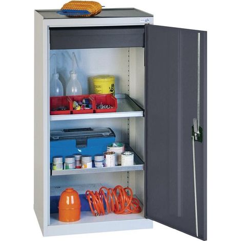 Stumpf armoire à outils et matériaux série 3000 gris clair + 1 tiroir 100 mm + 2 étagères coulissantes - 3001107 (1/3)