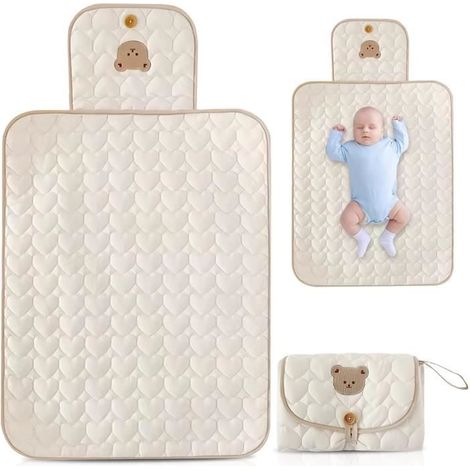 Portable Coussin a Langer: 70 x 50 cm Matelas a Langer de Voyage, Baby'ness Matelas à Langer, Tapis à Couches Portable (1/4)