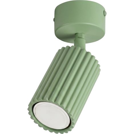Plafones Karbon salvia aluminio 1xGU10 7cm Sollux (1/5)