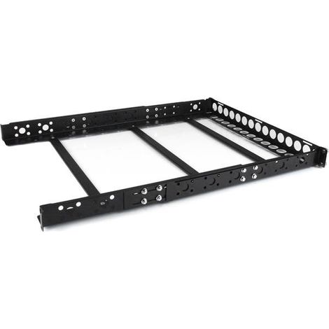 StarTech.com 1U Fixed 48,30cm (19) Adjustable Depth Universal Server Rack Rails - Rack-Schiene - Schwarz - 1U - 48.3 cm ( 48,30cm (19) ) - fr P/N: 4POSTRACK12U, 4POSTRACK25U, 4POSTRACK42, RK1236BKF, R (1/3)