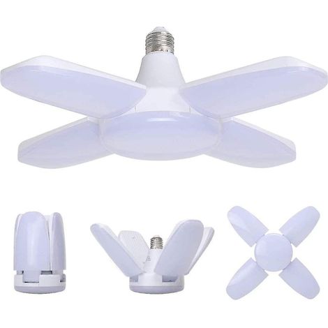 Projecteur LED 60 W pour garage, culot E27, 6000 lumens, plafonnier de sécurité, éclairage d'atelier flexible (1/4)