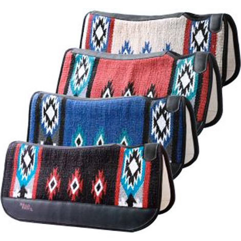 32" x 31", blu (09): Brad Rens Innensattel aus Navajo-Wolle und Formfilz (1/5)