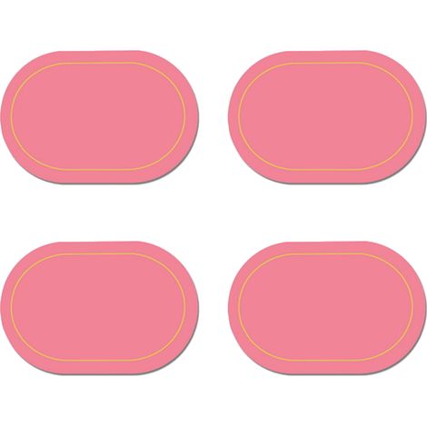 Sets de table en similicuir, lot de 4 – double face, couleur, forme ovale, table à manger, imperméables, résistants à la chaleur, décoration intérieure (rose) (1/5)