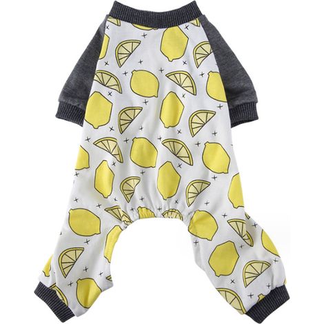 1 pyjama pour animaux de compagnie, coton doux, pour chiens et chats, taille S à XL, gris foncé (1/5)