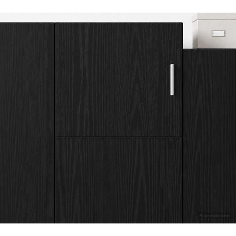 Armoire murale en bois d’ingénierie chêne noir, porte réversible, 45 x 42,5 x 40 cm - PANGIVO (1/5)