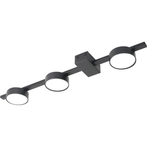 Faretto soffitto barra 3 luci nero GX53 3x10W Polux (1/5)