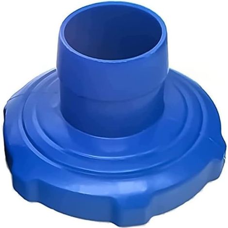 Adaptateur de skimmer bleu - 1 pièce - Plastique robuste - Raccordement tuyau piscine - Pour piscines hors sol Intex - Couleur bleue (1/5)