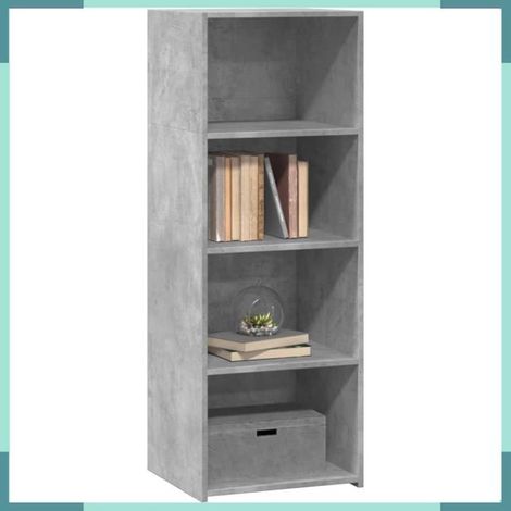 846393 Buffet haut gris béton 45x41x124 cm bois d'ingénierie (1/5)