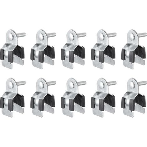 10pcs Coussin En Caoutchouc Collier De Support 1" Argent Noir (1/5)