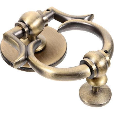 Heurtoir de porte en alliage de zinc or, style moderne européen avec prise en main facile, adapté pour porte d'entrée, accessoires fournis (1/5)