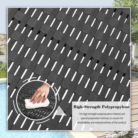 Bolli – Lot de 2 transats de jardin en résine tressée – Dossier réglable – Coussin inclus – Résistant aux intempéries – Noir