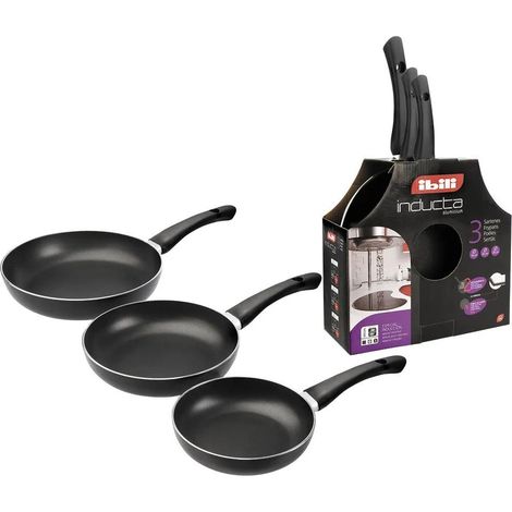 Set padelle Ibili alluminio antiaderente 18 20 24 cm
