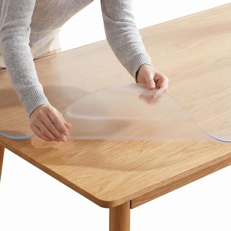 Protège-table givré 38 x 112 cm, 2 mm d'épaisseur, pour salle à manger (1/5)
