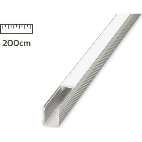 LED Aufbau U-Profil eloxiert 7,8 x 8,9mm opal 200cm (1/5)
