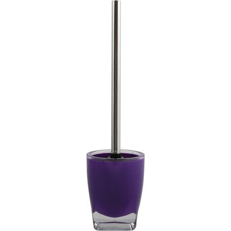Escobillero con soporte Acrílico y Acero Inoxidable TAHITI Violeta MSV (1/2)