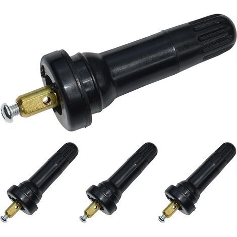 Lot de 4 valves de capteur de pression des pneus TPMS Bûches de valve durables avec accessoires de montage Ajustement universel pour voitures (1/5)
