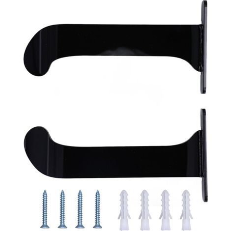 Support mural pour tapis de yoga en acrylique, rangement mural pour équipement de fitness, porte tapis de yoga mural noir pour la maison. (1/5)