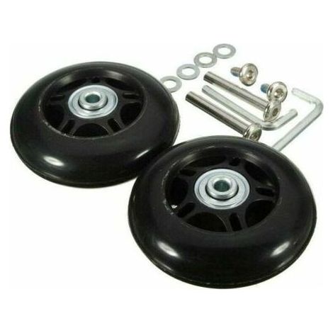 Lot de 2 Roues de Rechange pour Valise avec essieux Noir 40mm18mm roue universelle pour valise,DEBUNS (1/4)