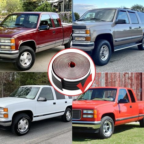 Moulures latérales chromées de 157 pouces pour voitures et camions Chevy GMC 1988-1998, Silverado, Suburban, Tahoe, Blazer, C1500, K1500, Jimmy Truck. (1/4)
